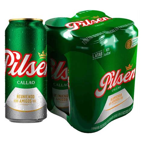 Cerveza PILSEN Paquete 4Un Lata 473Ml - Supermercado Online EP png image