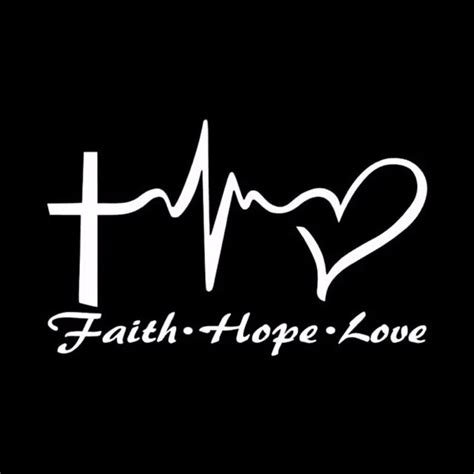 1469cm Hope Love Faith Car Sticker Funny Vinyl Car Styling Laptop