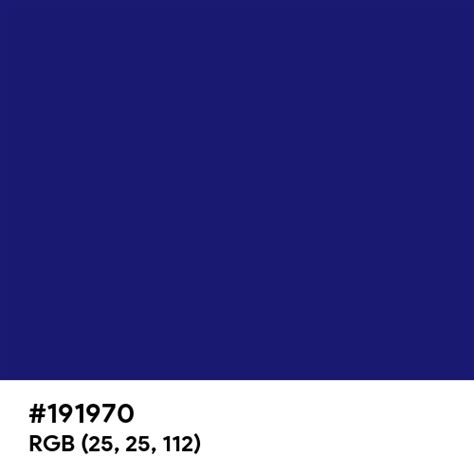Midnight Blue Color Hex Code Is 191970