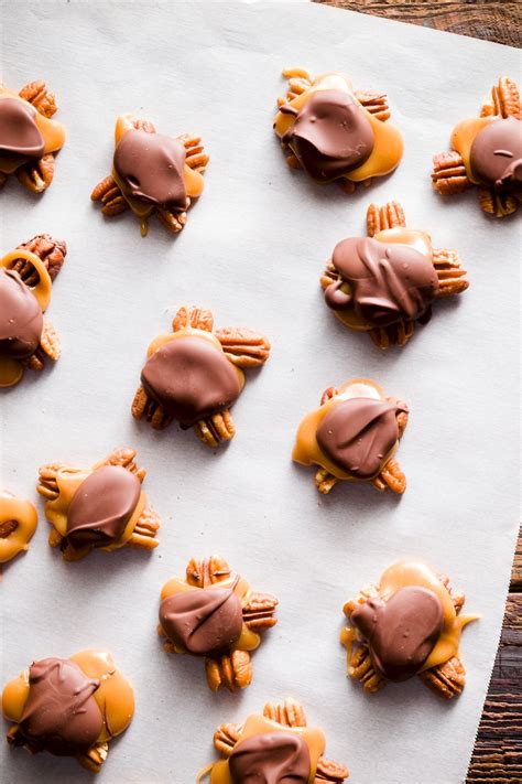I make my chocolate caramel candy recipe ahead. Homemade Chocolate Turtles Candy | Cupcake Project