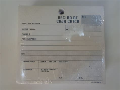 Recibo De Caja Chica Bs 001 En Mercado Libre