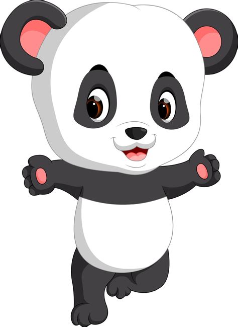 Cute Baby Panda Cartoon 12850046 Vector Art At Vecteezy