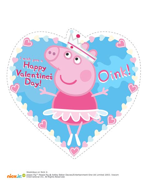 Valentines Day T Ideas For Kids Free Printable Peppa Pig