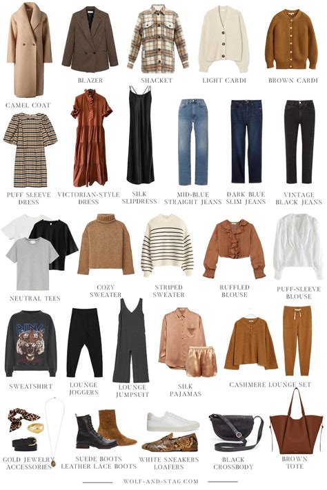 the mostly sustainable autumn capsule wardrobe wolf and stag fashion capsule wardrobe fall