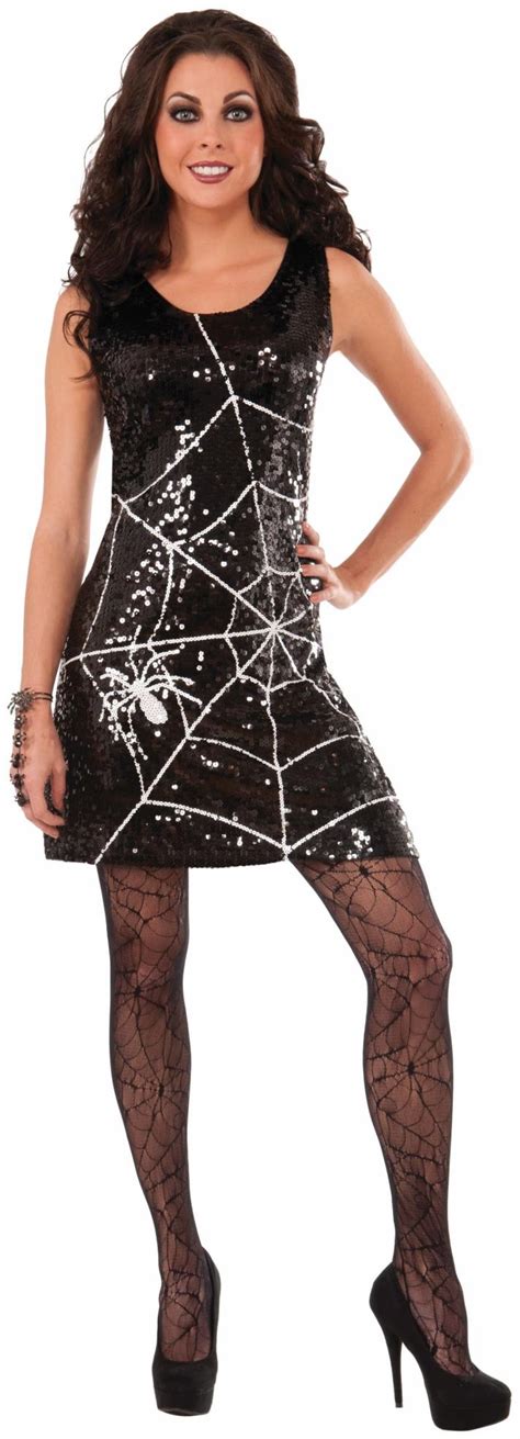 Sequin Spider Web Dress Adult Costume