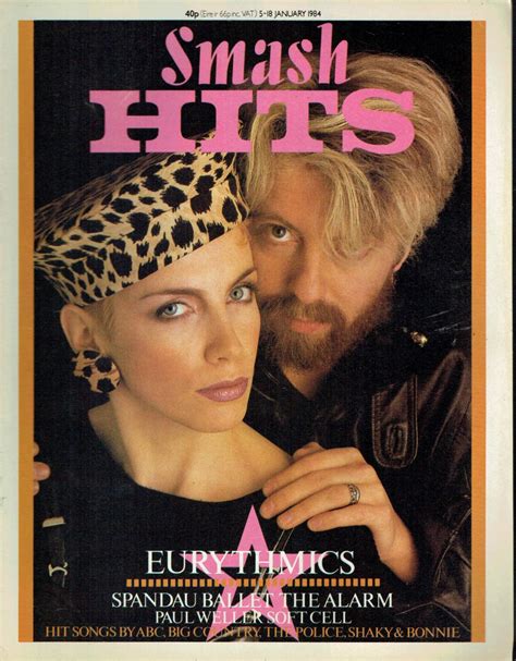 Smash Hits Uk Magazine 5th 18th January 1984 Eurythmics
