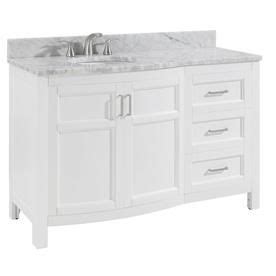 900 x 900 jpeg 64 кб. allen + roth Moravia 48-in White Single Sink Bathroom ...