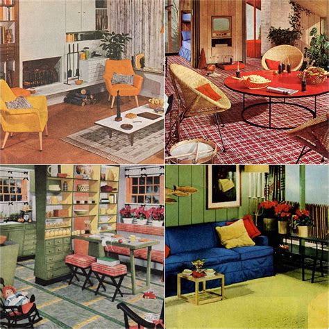 1950s home decor, 1950s homes, 1950s living room