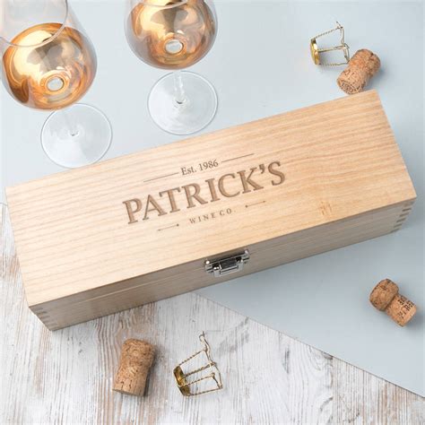 Personalised Wooden Wine Box By Dust And Things Notonthehighstreet Com