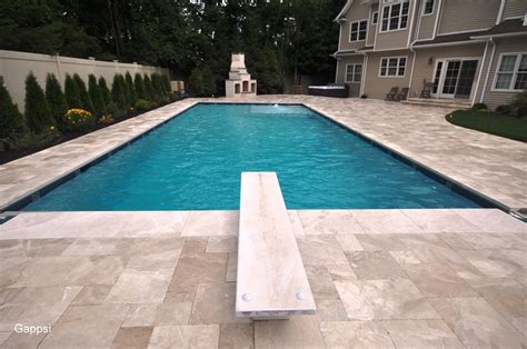 Backyard Design And Gunite Pool With Masonry Smithtown Ny Gappsi