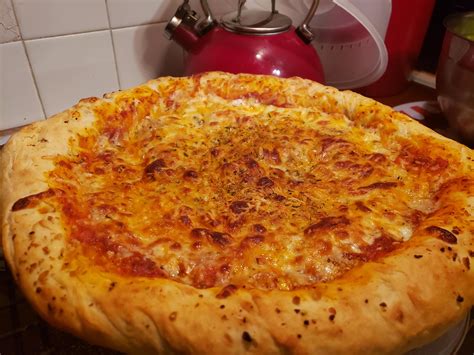 Homemade Made A 5 Cheese Pizza With Homemade Dough That Had A Garlic