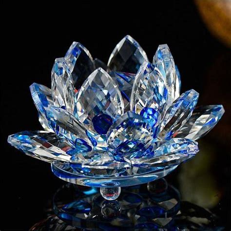 Feng Shui Crystal Lotus Flower 8 Colors Available Spiritual Bliss Shop