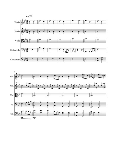 A Thousand Years Sheet Music For Violin Viola Cello Contrabass