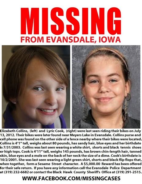 Missing Iowa Girls Search Now Past Critical 24 Hour Period Photo Dbtechno