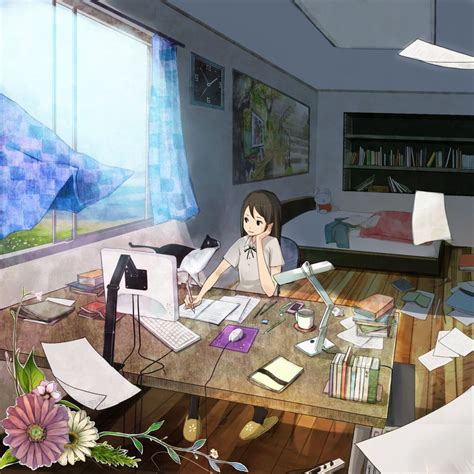 Anime Studying Wallpapers Wallpaper Cave