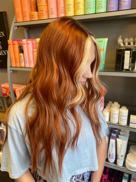 Red Color With Bold Money Piece Ginger Hair Color Red Blonde Hair Hair Inspiration Color