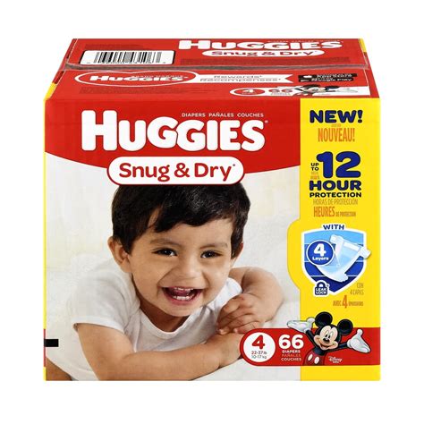 Huggies Snug And Dry Diapers Size 4 66 Count