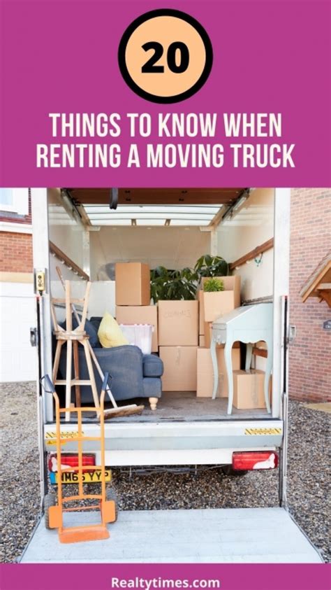 20 Things To Know When Renting A Moving Truck Realty Times In 2021