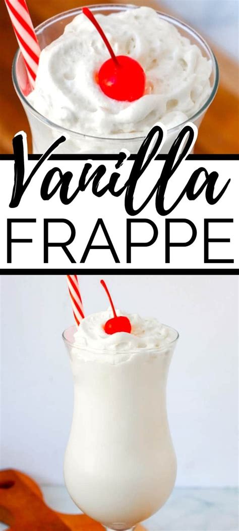 Easy Vanilla Frappe Recipe Only 3 Ingredients Recipe Frappe Recipe Vanilla Frappe