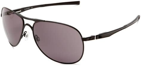 cheapest oakley men s plaintiff oo4057 01 aviator sunglasses matte black frame warm grey lens
