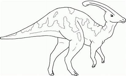 Coloring Parasaurolophus Dinosaur Duck Template Dino Billed