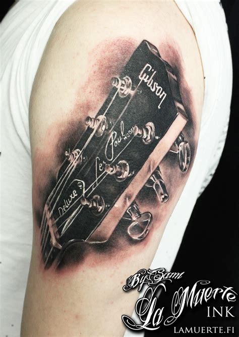 Gibson Les Paul Headstock Tattoo By Sami Haataja La Muerte Ink