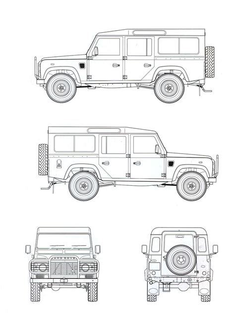 Land Rover Defender 110 Blueprint Download Free Blueprint For 3d Modeling