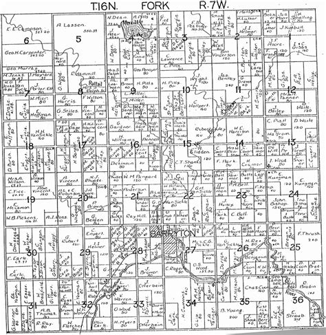 Fork Township Mecosta County Michigan Plat Map