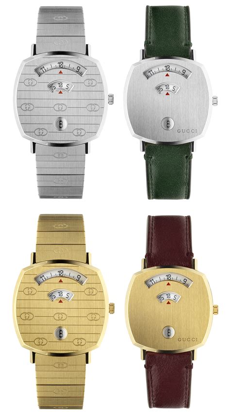 日本に Grip 腕時計 アナログ Ya157409 グッチ グリップ 金 Gucci イタリア スイス クォーツ ゴールド 送料無料