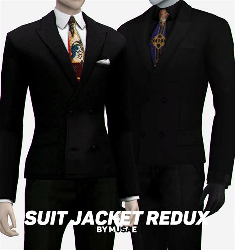 Sims 4 Cc Custom Content Male Clothing Suit Jacket Sims 4 Men