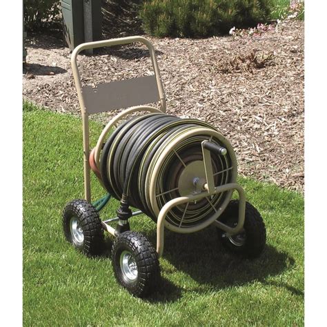 Commercial Duty Steel Garden Hose Reel Wagon Garden Hose Reel Cart