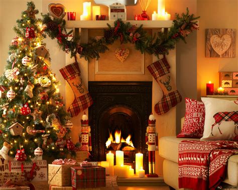 Christmas Fireplace Background For Zoom Carrotapp