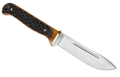 Puma Sgb Hunters Friend Brown Jigged Bone Hunting Knife With Leather