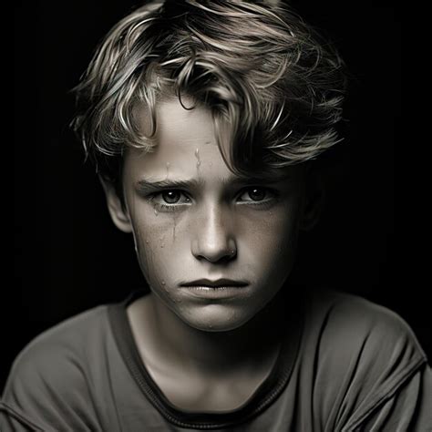 Premium Ai Image Studio Photography Portrait Sad Boy