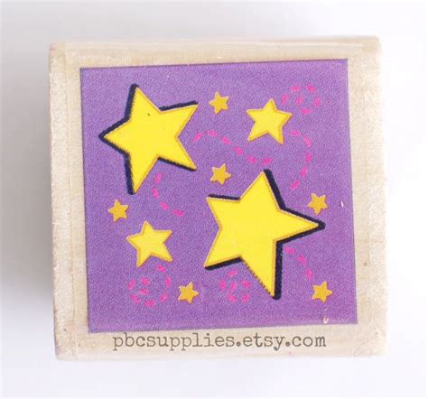 Star Galaxy Stamp Wooden Rubber Stamp For Scrapbooking Handmade