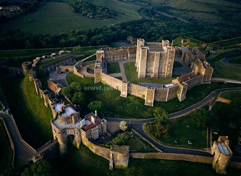 Aerial View Dover Castle Kent England Jason Hawkes