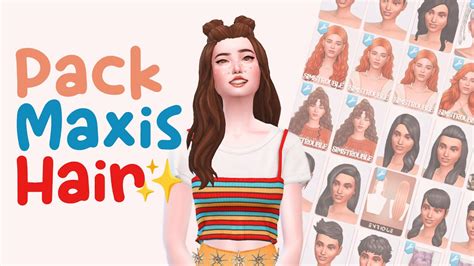 Sims 4 Maxis Match Cc Hair Pack Tutor Suhu
