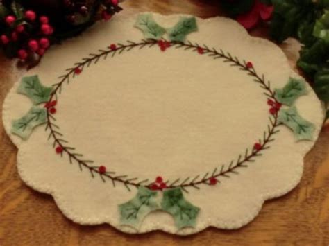 Christmas Penny Candle Mats Patterns Penny Rug Patterns Wool Applique