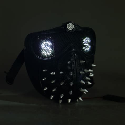 25 Types Watch 2 Dogs Cosplay Marcus Mask Led Light Eyes Changeable