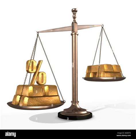 Gold Bars On Weight Scales Stock Photo Alamy