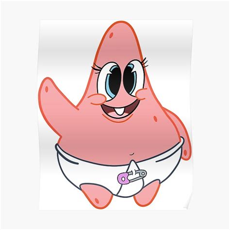 Baby Patrick Star Poster By Flawlesscheese Redbubble
