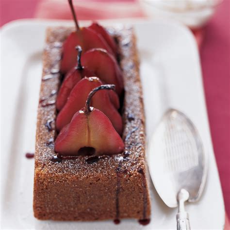 Poached Pears With Gingerbread Recipe Martha Stewart