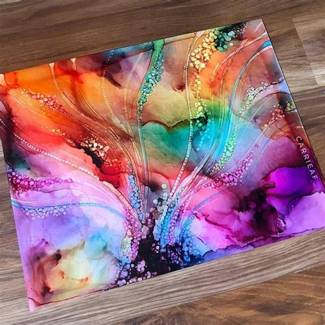 Fluid Art Resin Acrylic Ink Op Instagram Ive Been Really Into Color Lately Carrieaf