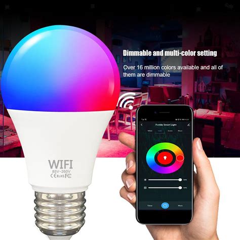 Smart Led Light Bulb Rgb E27 Wifi Color Changing Dimmable App Bluetooth