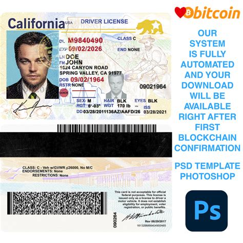California Driver License Template New Usa Templates