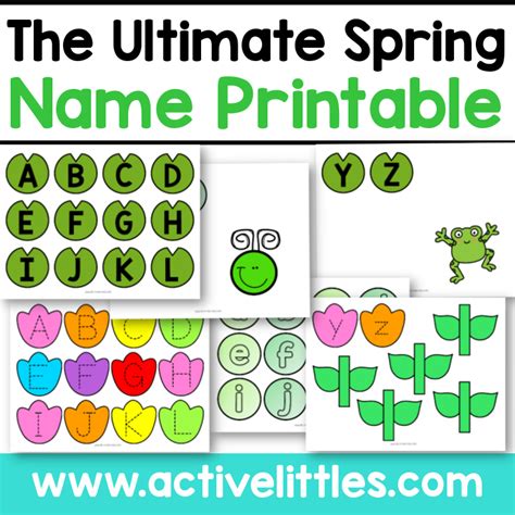 Spring Name Printable Active Littles