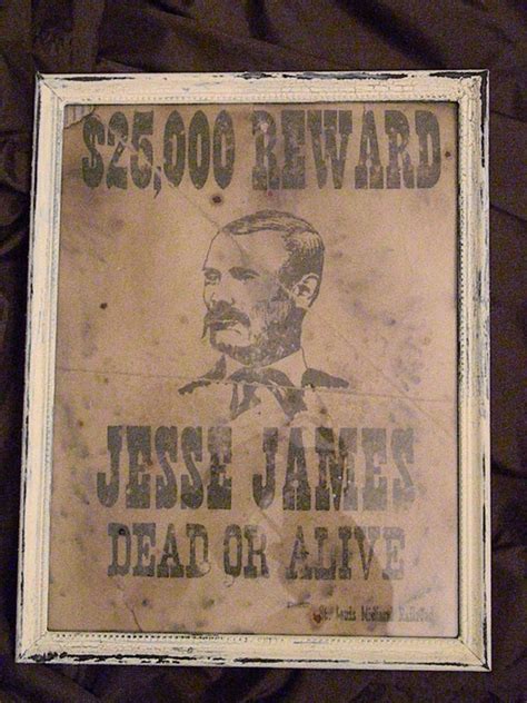 Western Wanted Poster Jesse Jamesrepro By Shanestreasurechest