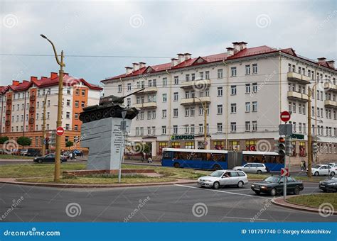 Belarus A House In The Streets Of Grodno May 24 2017 Editorial Image