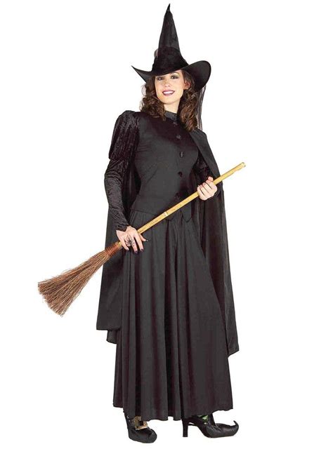 Womens Halloween Witch Costume Classic Black Witch Costume