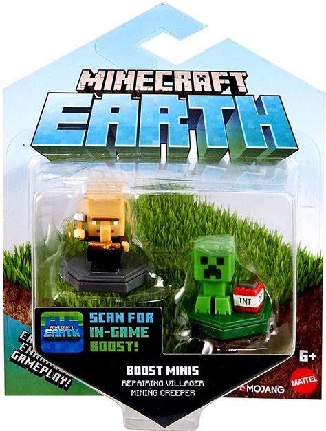 Minecraft Earth Boost Minis Repairing Villager Mining Creeper Figure 2